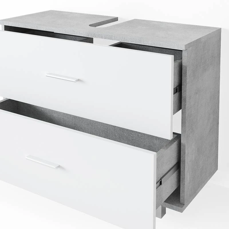 Salle De Bains Ilias Béton (4 éléments) 5 Salle De Bains Ilias Béton (4 éléments) – Image 5