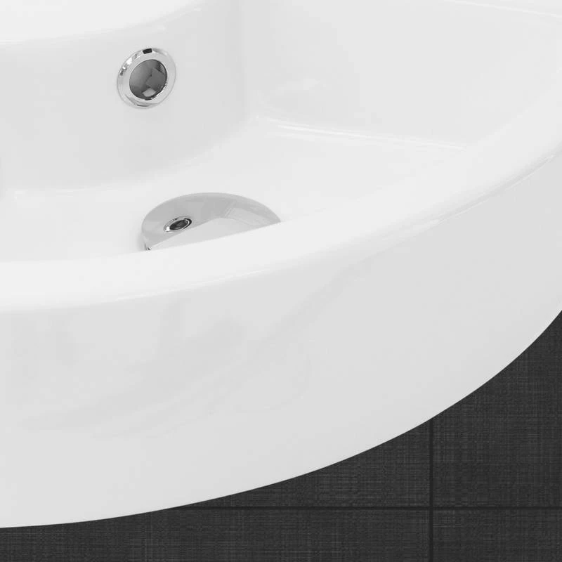 Lavabo D'angle 46x33x13cm Blanc 6 Lavabo D'angle 46x33x13cm Blanc – Image 6