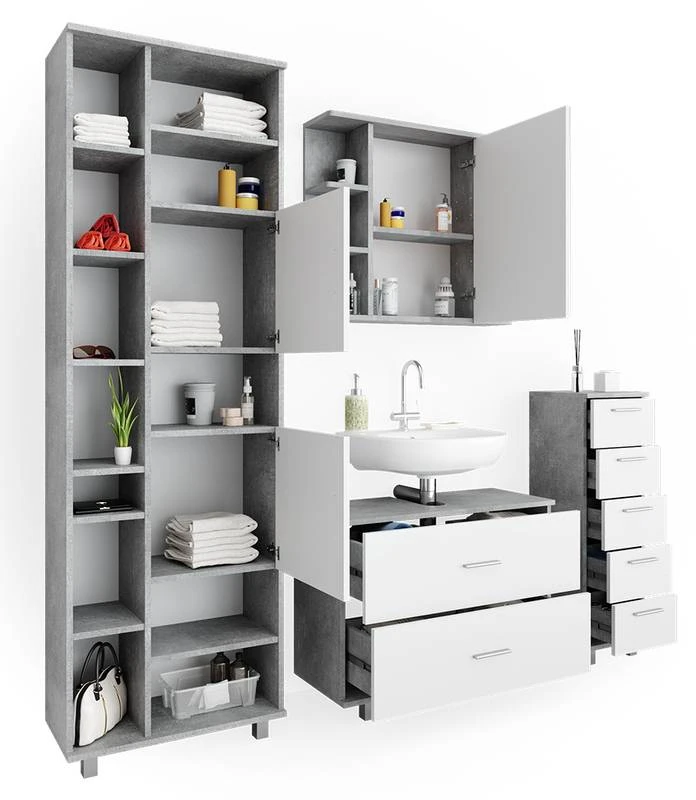 Salle De Bains Ilias Béton (4 éléments) 4 Salle De Bains Ilias Béton (4 éléments) – Image 4