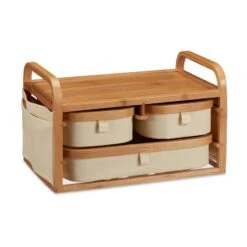 Commode Mini En Bambou 3 Casiers SDB -Home24 Boutique 224721afdddb4c22983d0e98d6319ba6