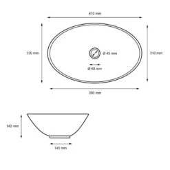 Vasque Forme Ovale 410x330x142mm Blanc 13 Vasque Forme Ovale 410x330x142mm Blanc -Home24 Boutique 2ddb045698ec45349e4d7ff351079798