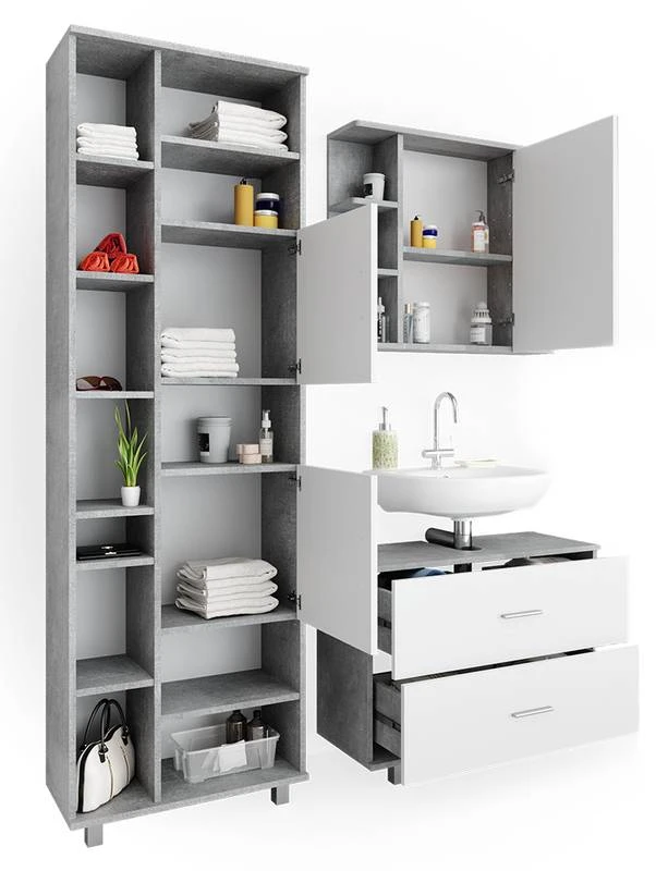 Salle De Bains Ilias Béton (3 éléments) 4 Salle De Bains Ilias Béton (3 éléments) – Image 4