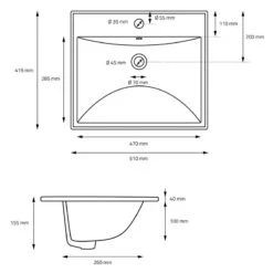 Vasque Rectangulaire 51x155x415 Cm Blanc 11 Vasque Rectangulaire 51x155x415 Cm Blanc -Home24 Boutique 413486fa717842ceac74e0dd98ec7c76