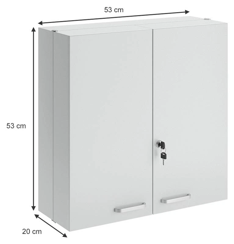 Armoire à Pharmacie 53x53cm Gris Métal 7 Armoire à Pharmacie 53x53cm Gris Métal – Image 7