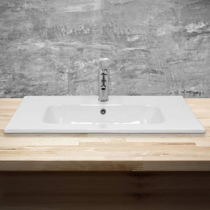 Vasque 81x16,5x46 Cm Blanc 4 Vasque 81x16,5x46 Cm Blanc – Image 4