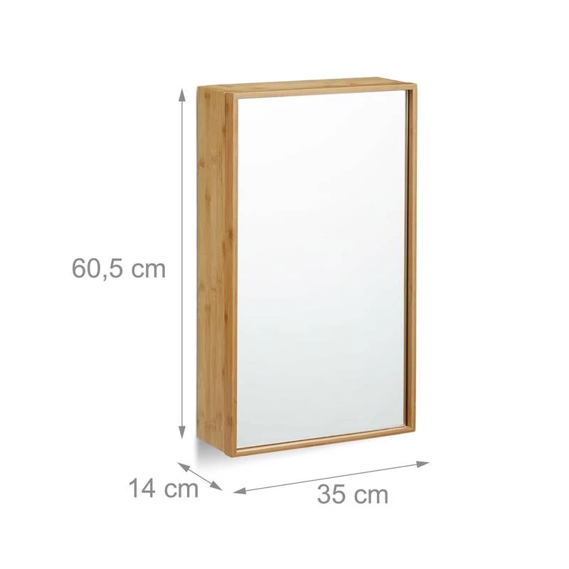 Armoire De Salle De Bain Miroir Bambou 8 Armoire De Salle De Bain Miroir Bambou – Image 8