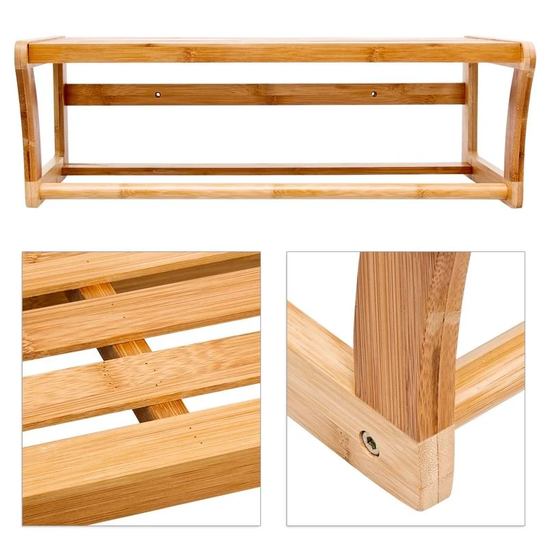 Étagère Porte-serviettes En Bambou 4 Étagère Porte-serviettes En Bambou – Image 4